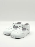 Crib Shoe T-Strap Stone White
