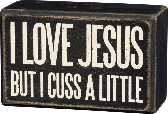 Cuss A Little- Box Sign