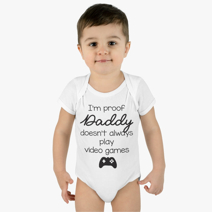 Daddy Doesn't Always Play Video Games Infant Onesie