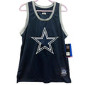 Men's Dallas Cowboys NFL mesh tank jersey in medium, featuring team logo and athletic design for fans and sportswear.