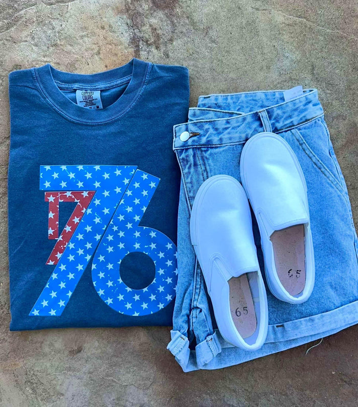 Denim + Stars {1776} Crew Neck Tee