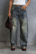 Dion Barrel Denim Jeans - Acid Wash