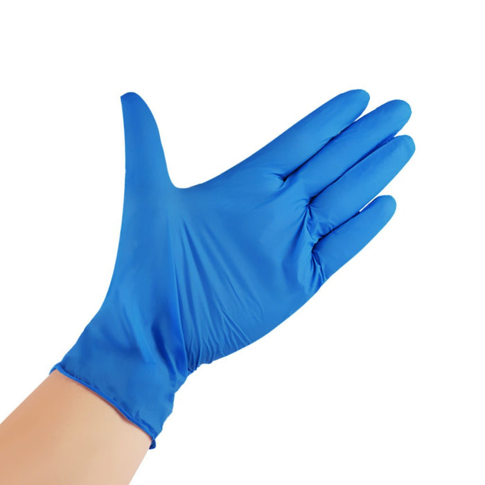 Blue disposable PVC protective gloves, box of 100 – view 2