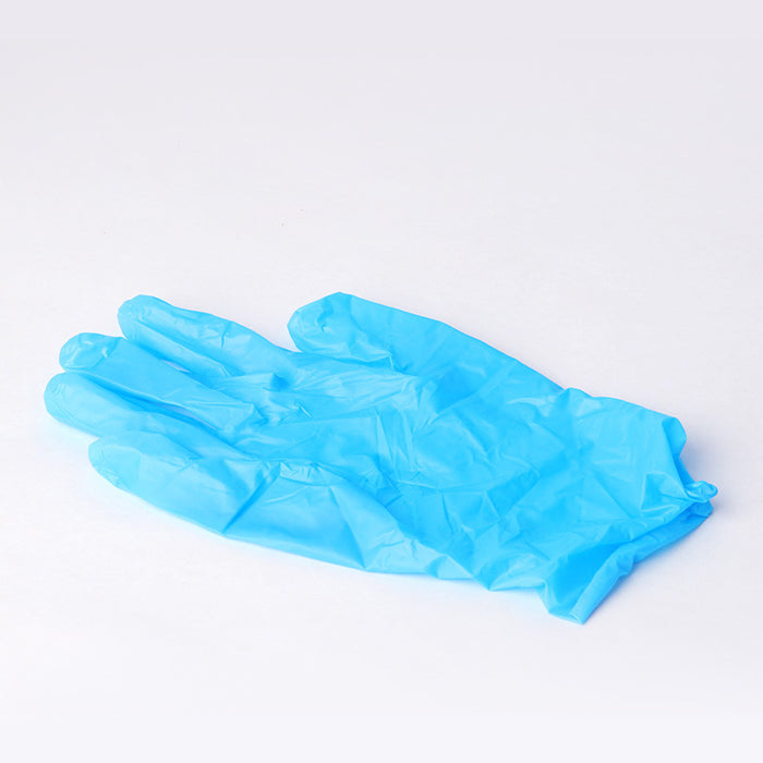 Blue disposable PVC protective gloves, box of 100 – view 3