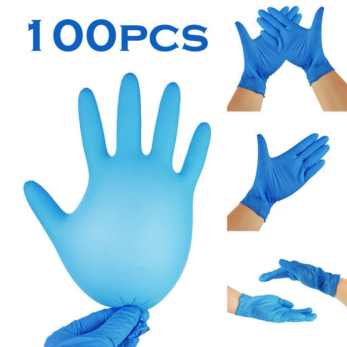 Blue disposable PVC protective gloves, box of 100 – view 4