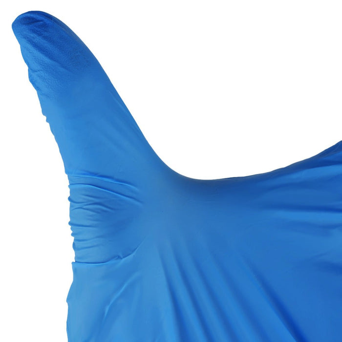 Blue disposable PVC protective gloves, box of 100 – view 5