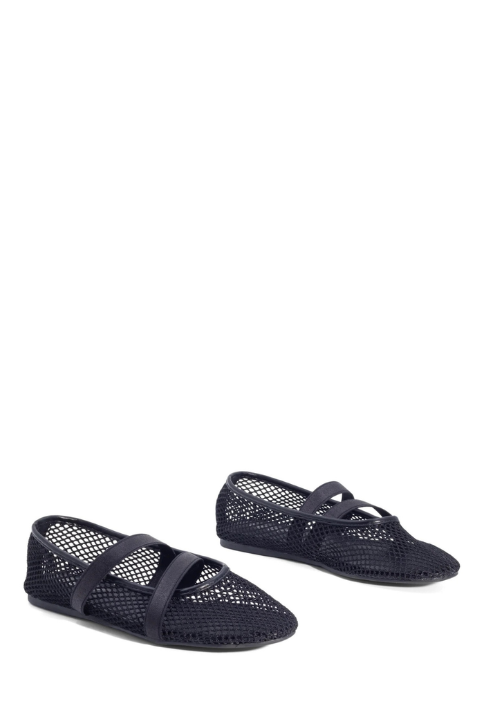 District Mesh Ballet Flats - Black