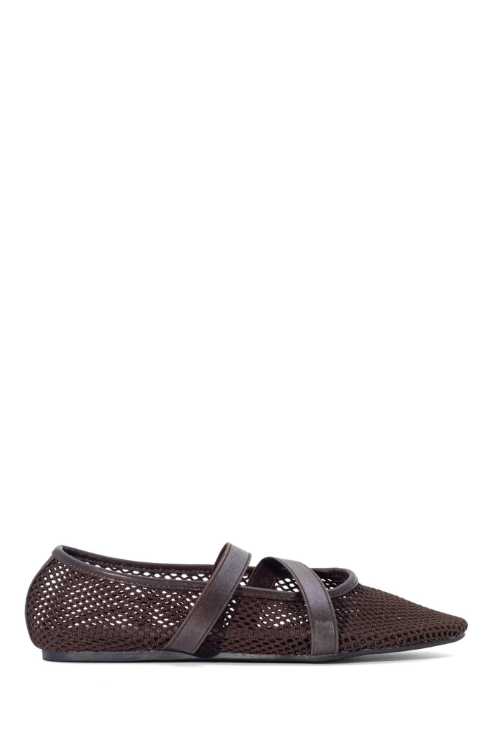 District Mesh Ballet Flats - Chocolate