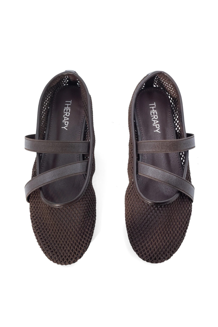 District Mesh Ballet Flats - Chocolate
