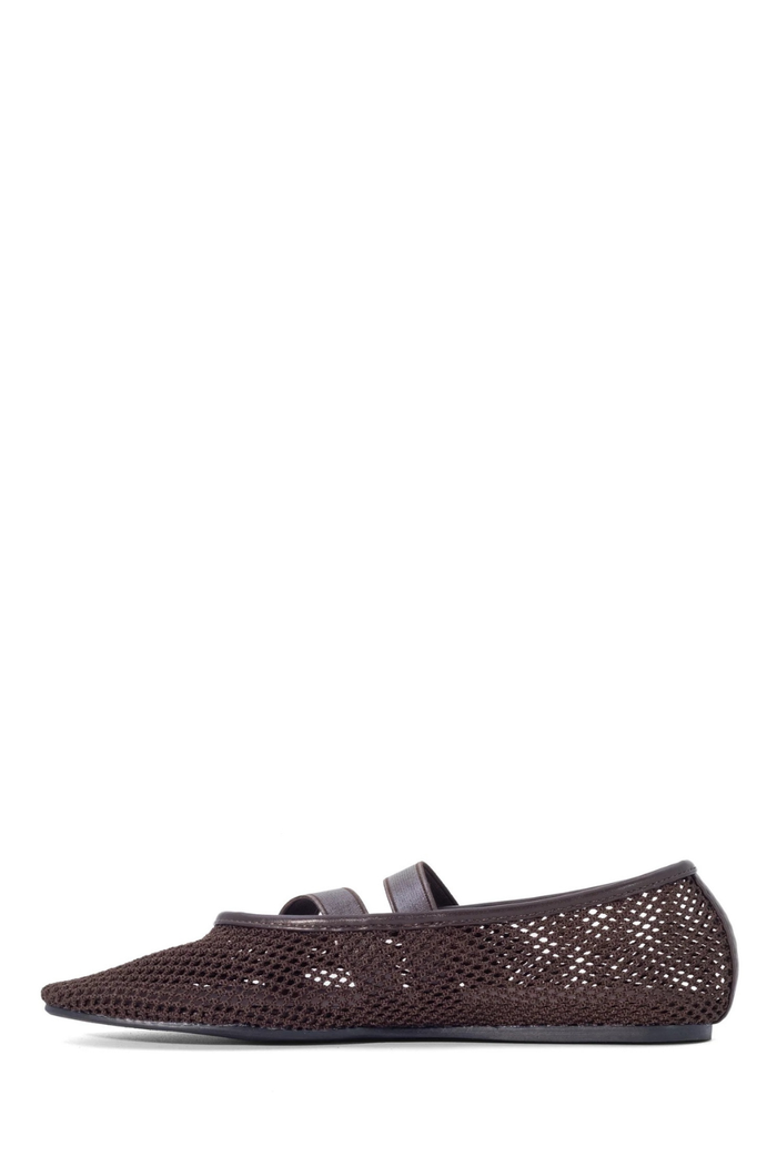 District Mesh Ballet Flats - Chocolate