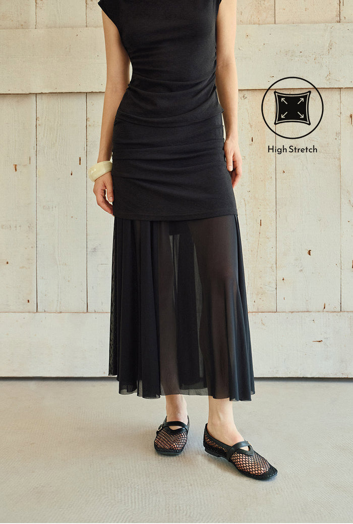 Petite Studio's Dolly Jersey Cotton Skirt in Black