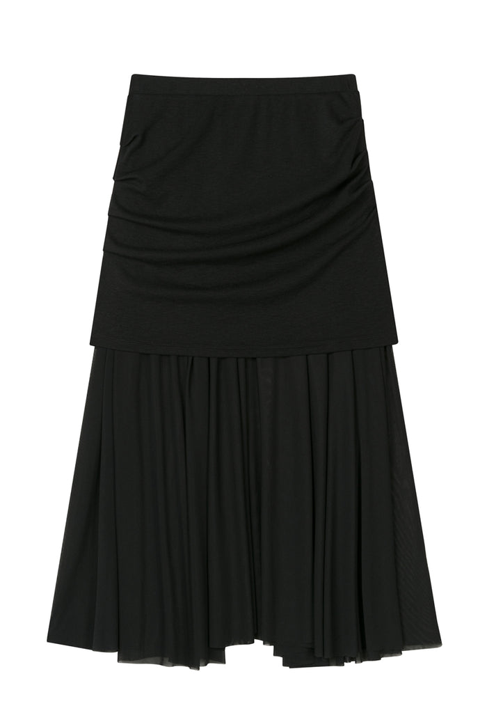 Petite Studio's Dolly Jersey Cotton Skirt in Black