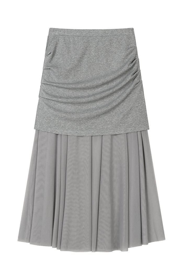 Petite Studio's Dolly Jersey Cotton Skirt in Grey