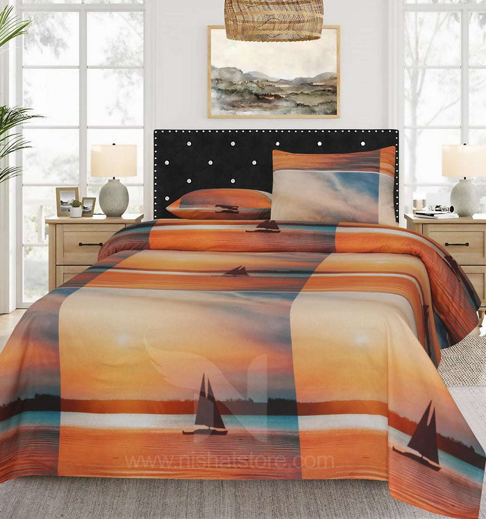 Double Bed Sheet Design NC-S 4070 - Nishat Creative Store