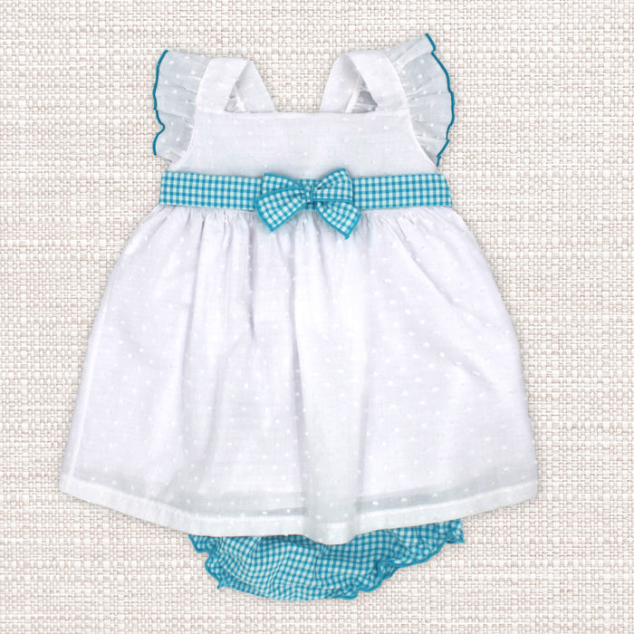Dress 'Checkered Fun' Turquoise