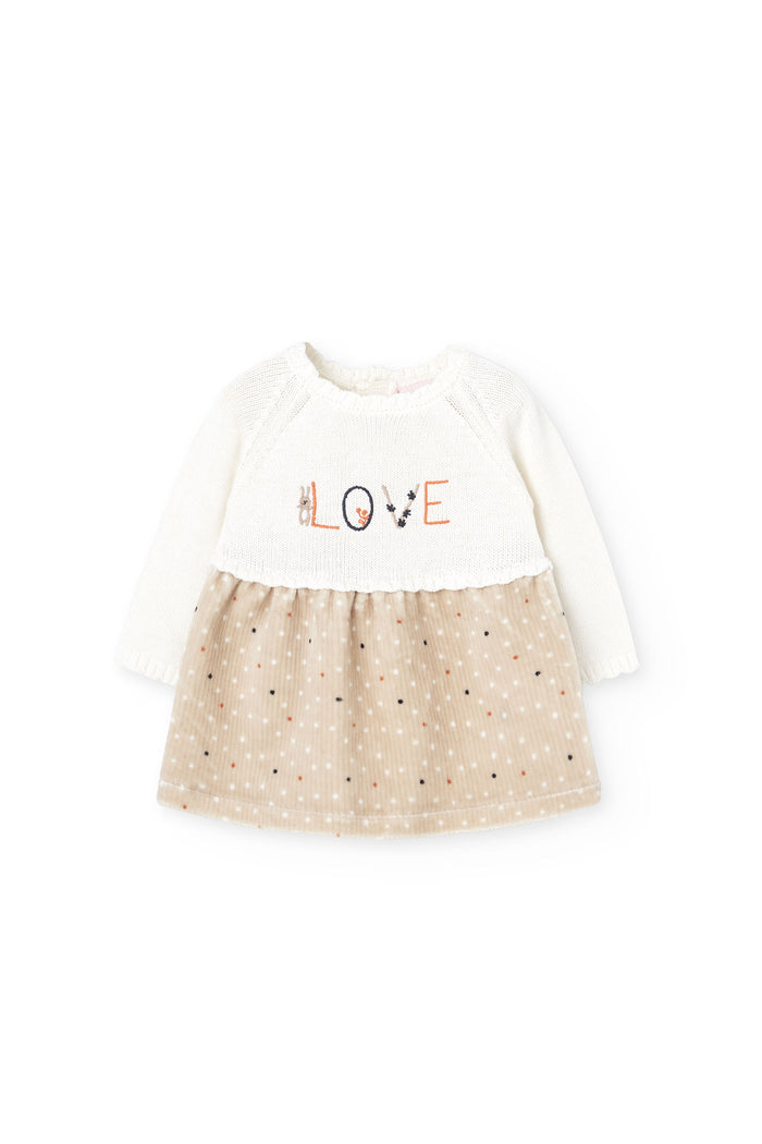 Dress Cream Polka Dots