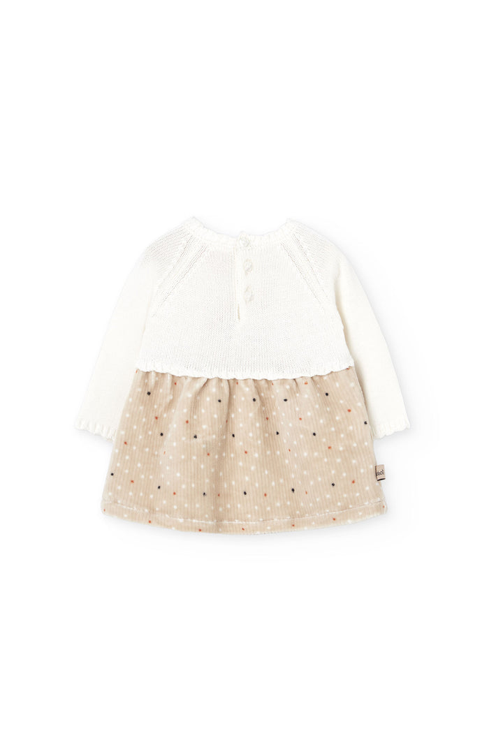 Dress Cream Polka Dots