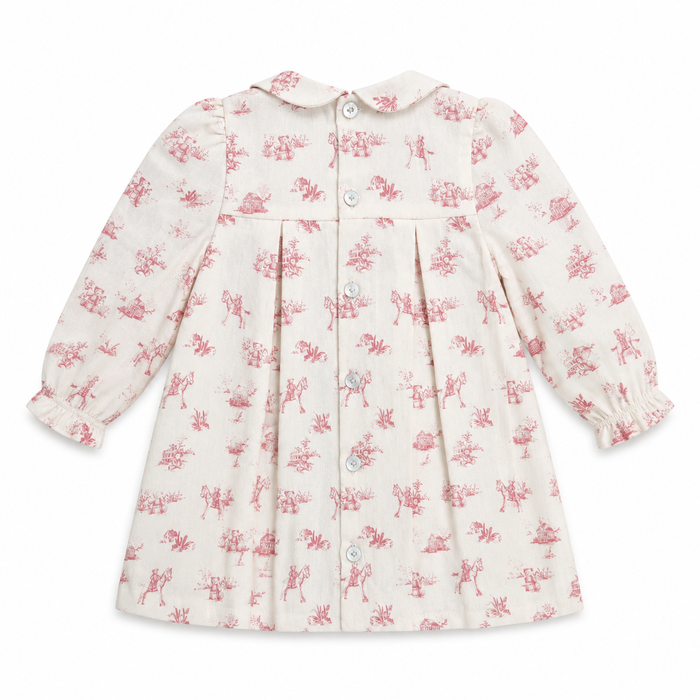 Dress 'Toile de Jouy' Burgundy