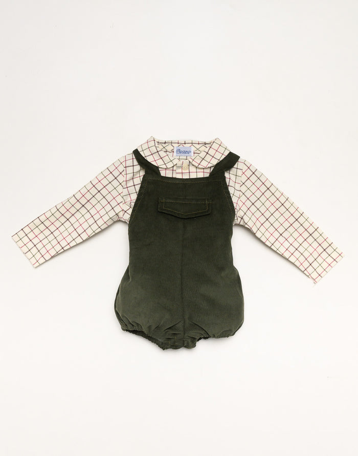 Dungaree Set 'Cuadros Granate'
