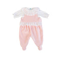 Dungaree Set Rib Pink