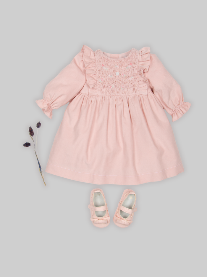 Dusty Pink Corduroy Dress