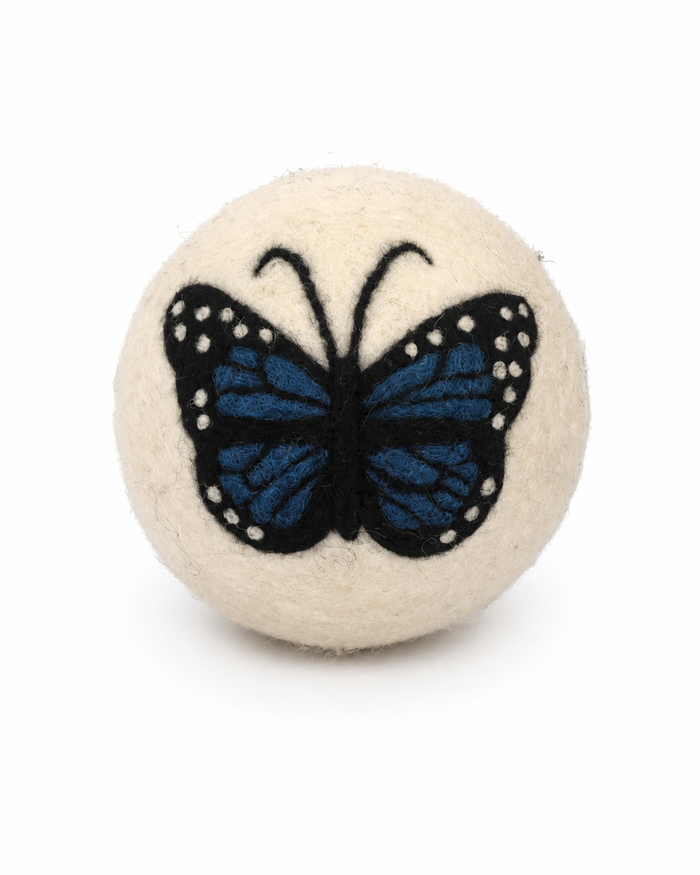 Eco Wool Dryer Ball: Blue Butterfly
