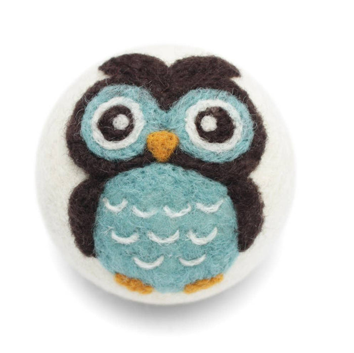 Eco Wool Dryer Ball: Blue Owl