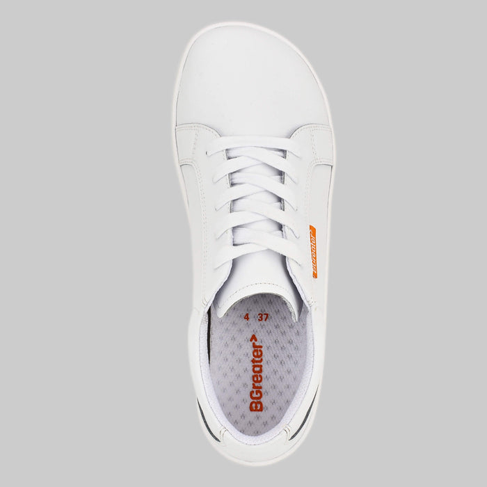Girls & Boys White Edgley Trainer | Kids Barefoot Shoes | top