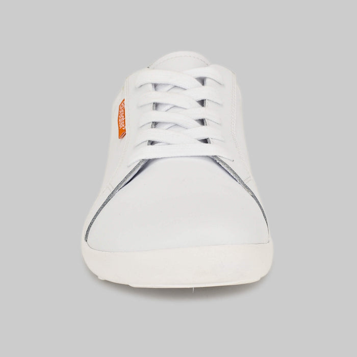 Girls & Boys White Edgley Trainer | Kids Barefoot Shoes | front