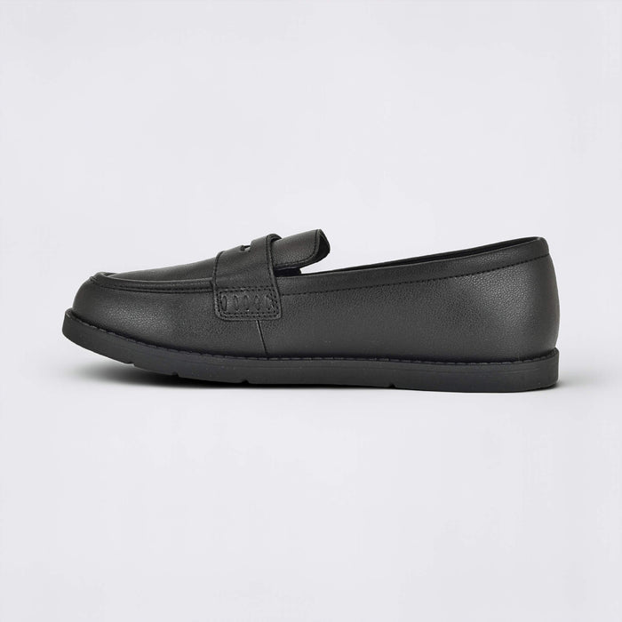 Girls Black Barefoot School Shoe - inside