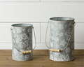 Embossed Snowflake Pails