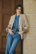 Petite Studio's Emilia Wool Blazer in Oatmeal