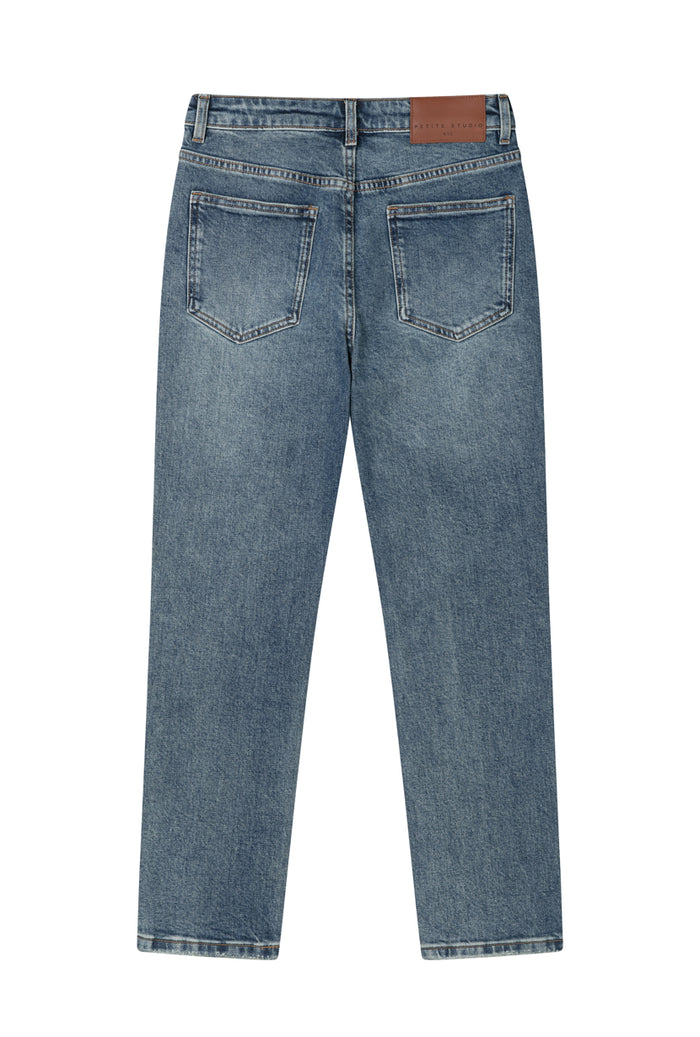 Petite Studio's Enid High-Rise Slim Ankle Jeans in Blue