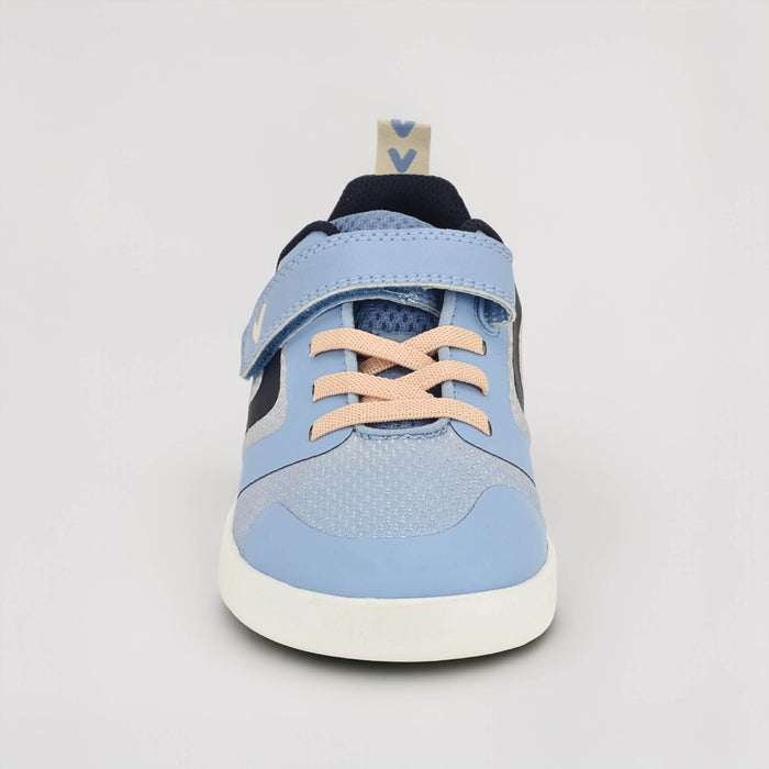 Blue Peach barefoot kids trainer - front