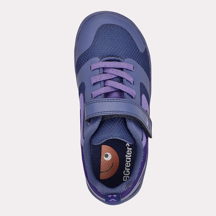 Purple barefoot kids trainer - top