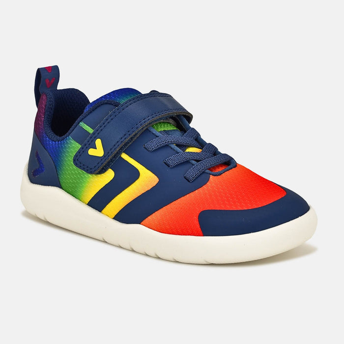 Rainbow barefoot kids trainer - main feature photo