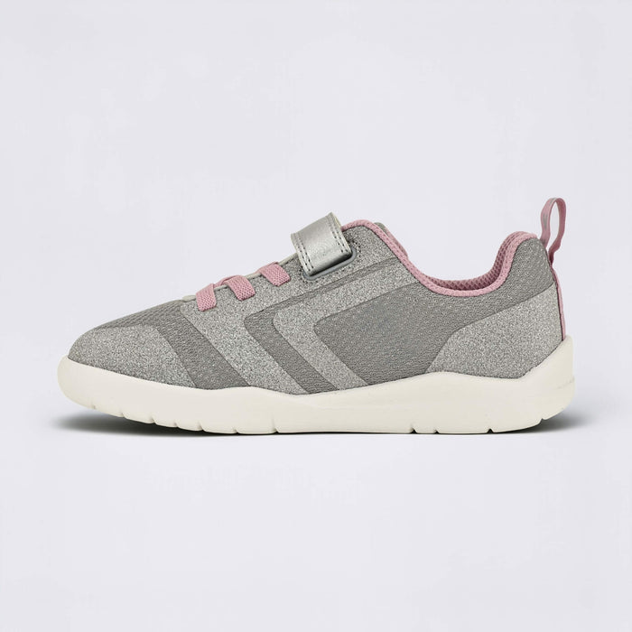 Silver Pink barefoot kids trainer - inside