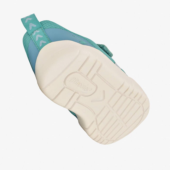 Teal barefoot kids trainer - floating