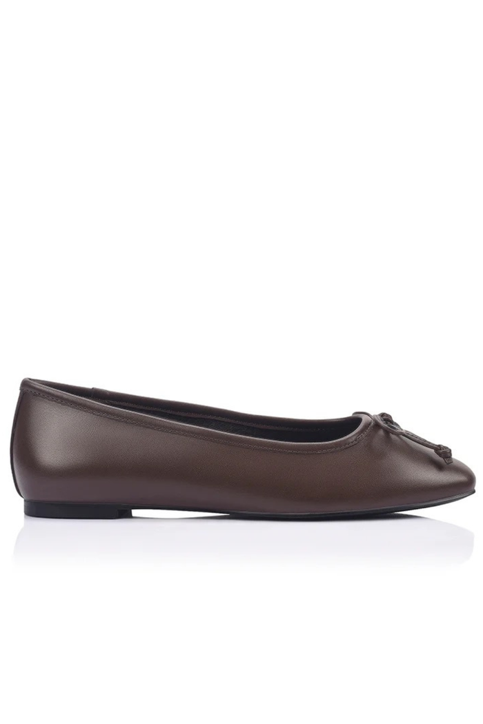 Eugenie Ballet Flats - Chocolate Brown