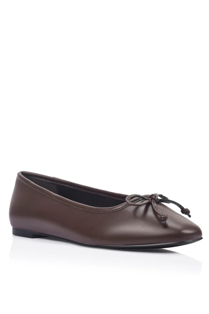 Eugenie Ballet Flats - Chocolate Brown