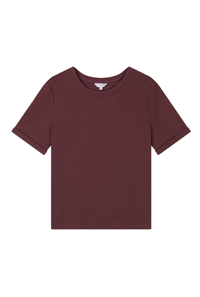 Petite Studio's Eunice Cotton T-shirt in Angora Red