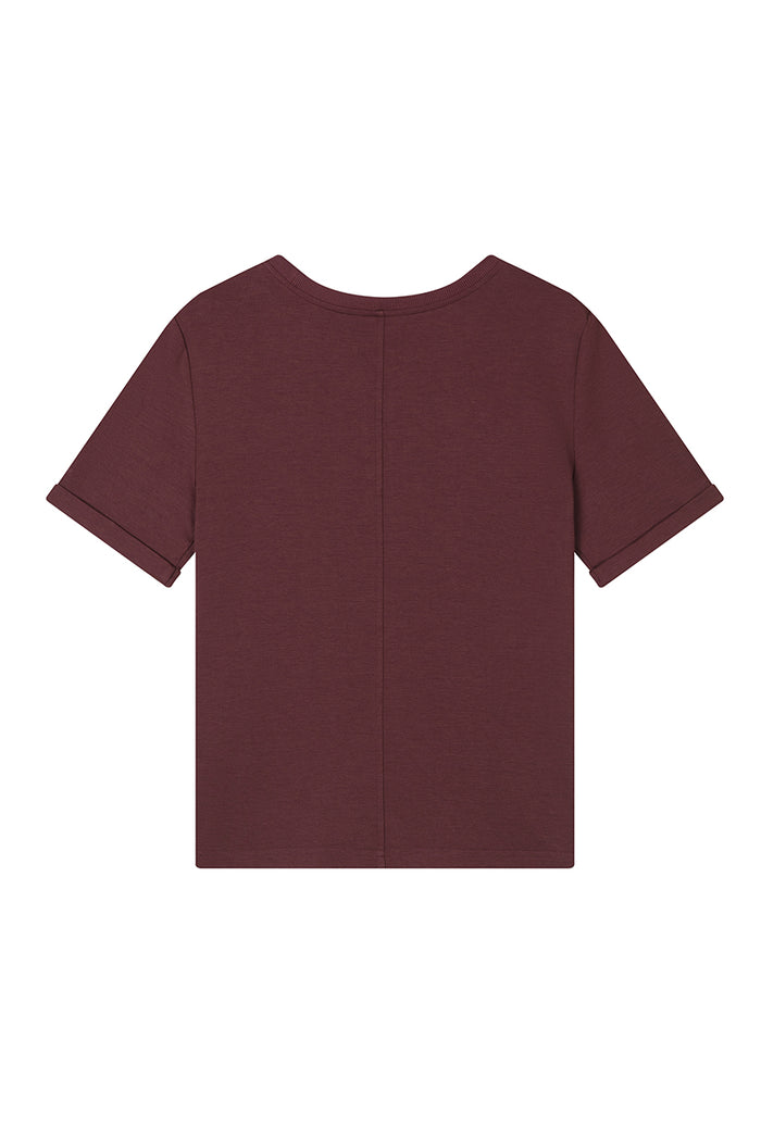 Petite Studio's Eunice Cotton T-shirt in Angora Red