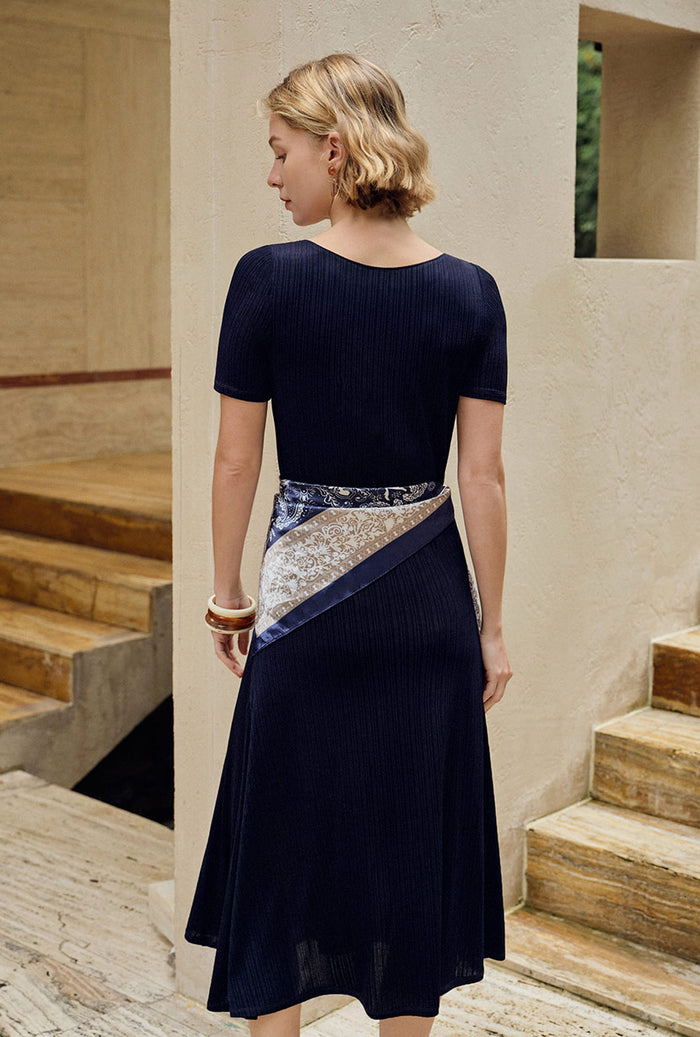 Petite Studio's Ezra Knit Dress in Navy