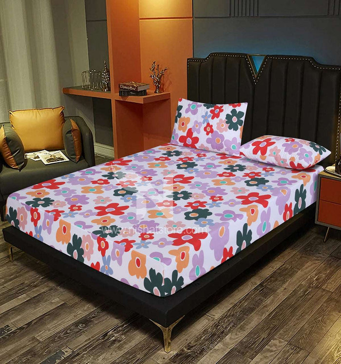 Fitted Double Bed Sheet DS 263 - Nishat Creative Store