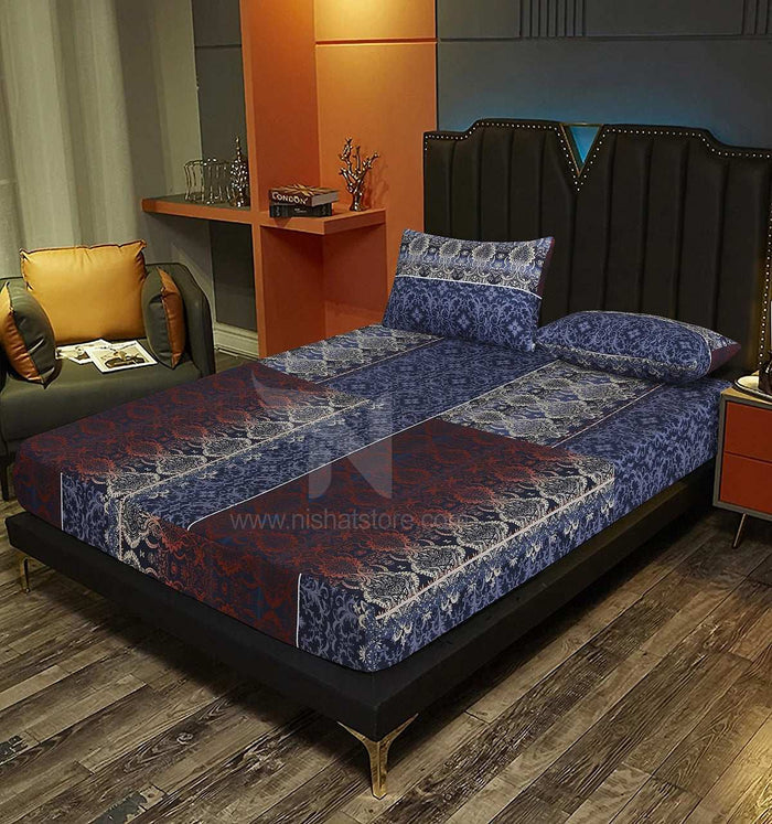 Fitted Double Bed Sheet DS 284 - Nishat Creative Store