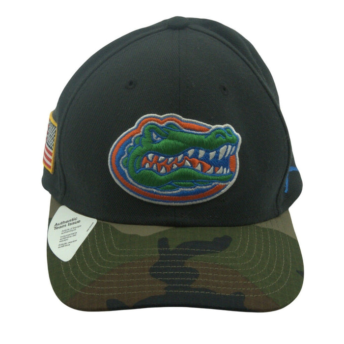 Jordan Florida Gators team issue snapback hat with camo bill, men's authentic college baseball cap, adjustable fit.