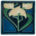 A gorgeous Arts Crafts floral motif art tile to add to your Motawi collection! Each art tile is handmade in Ann Arbor, Michigan.