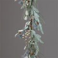 Frosted Evergreens, Glittered Berries, Snowflakes- Garland