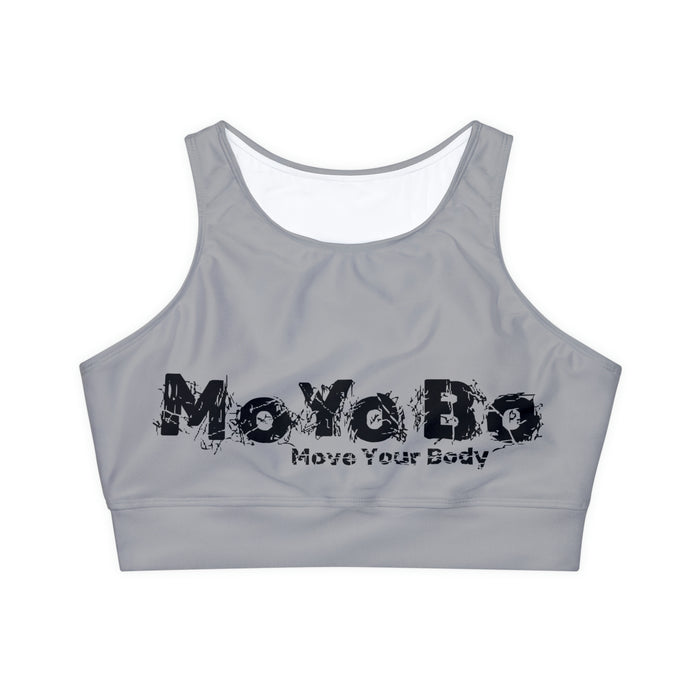 Fully Lined, Padded Sports Bra, Grey
