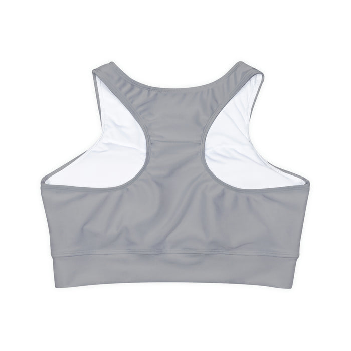 Fully Lined, Padded Sports Bra, Grey